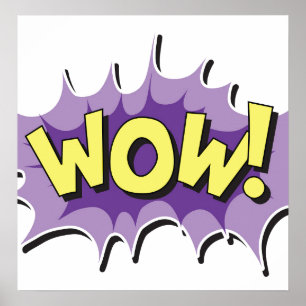 Poster Pop art Comic Style Wow