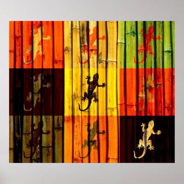 Poster Pop Art Geckos (Devant)