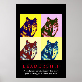 Poster Pop Art Inspiration Leadership Wolf