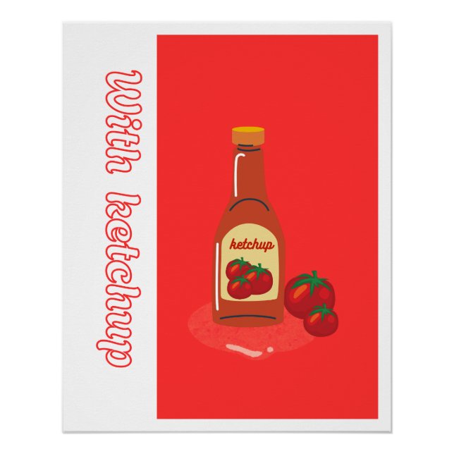 Poster pop art ketchup bold sarcastic (Devant)