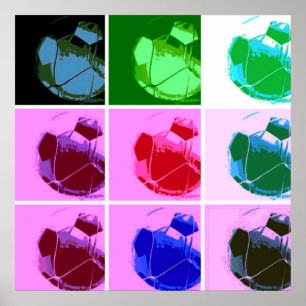 Poster Pop Art Soccer - Football européen