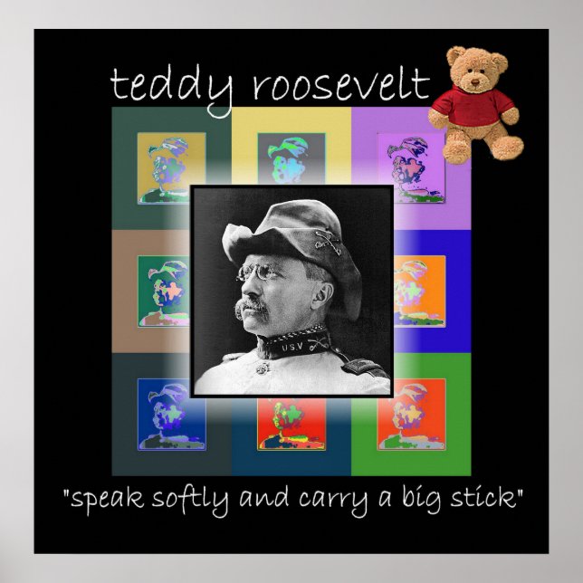 Poster Pop Art Teddy Roosevelt (Devant)