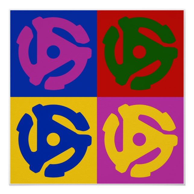 Poster Pop Art Vinyl Record 45 tr/min Audiophile (Devant)