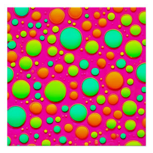 Poster Pop de bulle dynamique de la conception de couleur