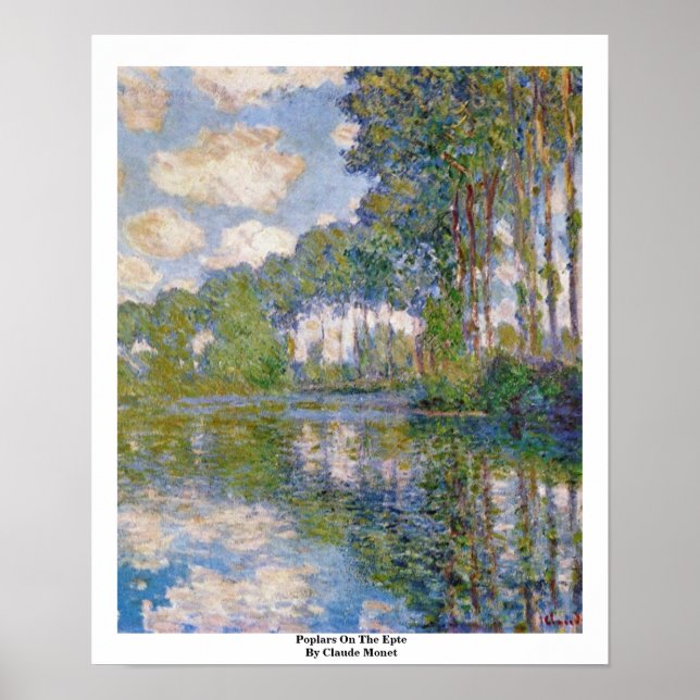 Poster Poplars Sur L'Epte Par Claude Monet (Devant)