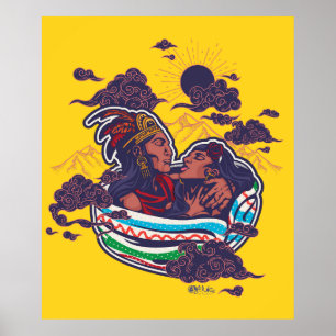 Poster Popocatepetl y Iztaccihuatl