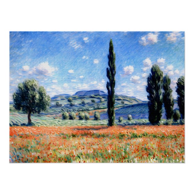 Poster Poppy Field, Giverny (Devant)
