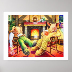 Poster Porcs en trèfle