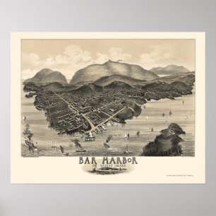 Poster Port de barre, JE carte panoramique - 1886