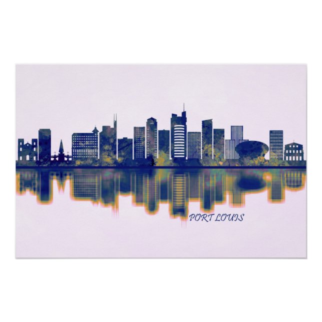Poster Port Louis Skyline (Devant)