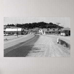 Poster Port Orford, Oregon Town View Photographie