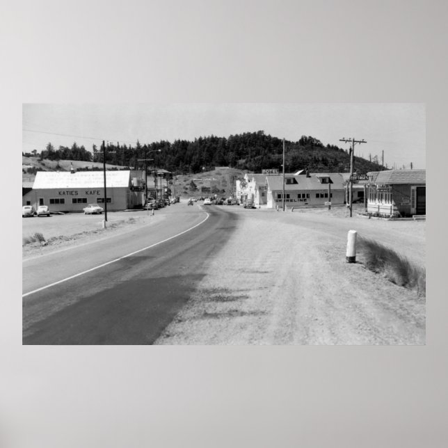 Poster Port Orford, Oregon Town View Photographie (Devant)