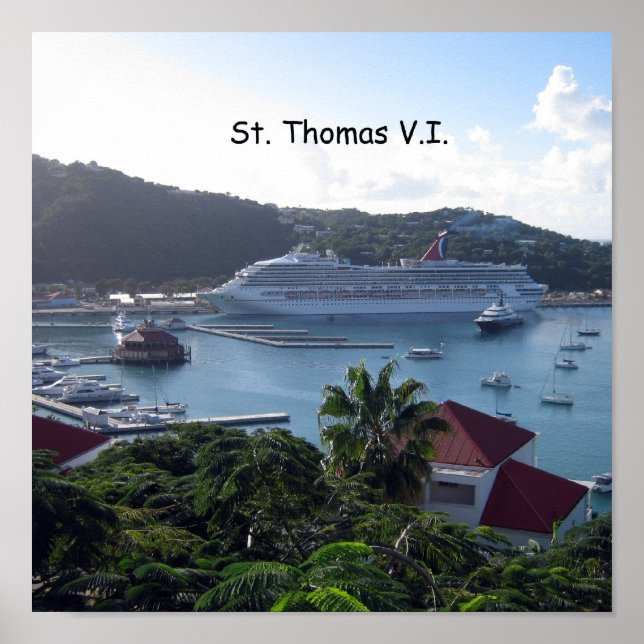 Poster Port St. Thomas V.I. (Devant)