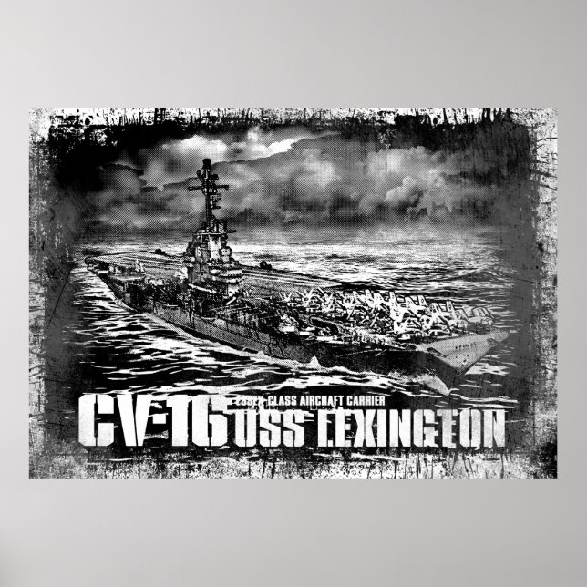 Poster Porte-avions Lexington Print (Devant)