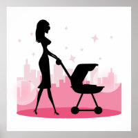 Porte-bébé à la mode pour maman poussant
