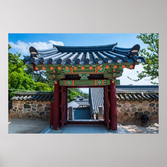 Poster Porte de temple coréen (Devant)