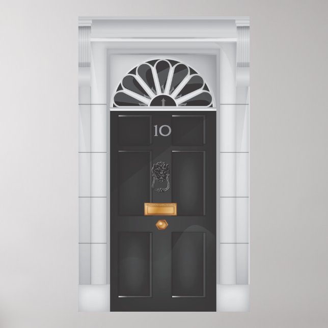 Poster Porte du 10 Downing Street (Devant)