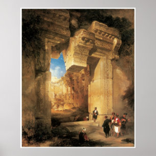 Poster Porte du grand temple de Baalbek, 1841