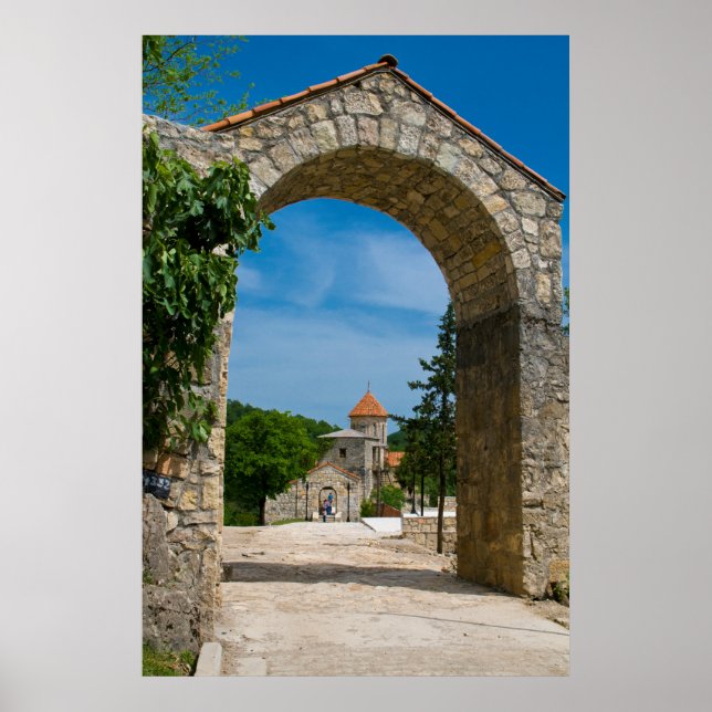 Poster Porte du monastère de Motsameta (Devant)