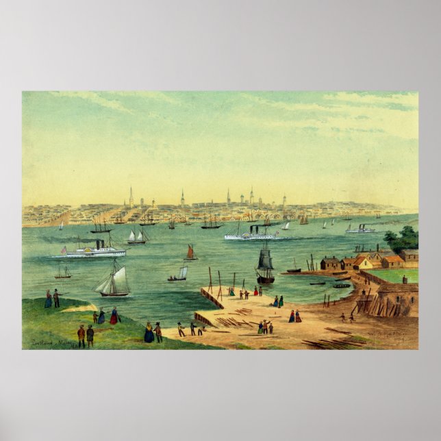 Poster Portland, Maine 1854 (Devant)