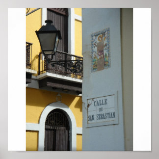 Poster Porto Rico Calle San Sebastian
