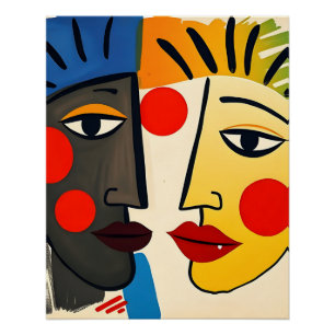 Poster Portrait Art Abstrait