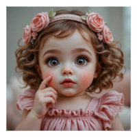 Portrait brodé pour bébé