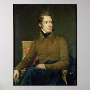 Poster Portrait d'Alphonse de Lamartine, 1831