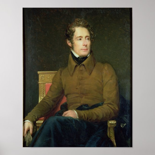 Poster Portrait d'Alphonse de Lamartine, 1831 (Devant)