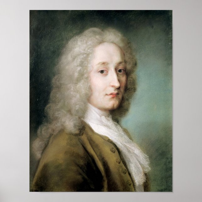 Poster Portrait d'Antoine Watteau (Devant)