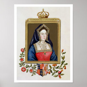 Poster Portrait de Catherine d'Aragon (1485-1536) 1er Qu