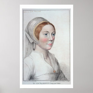 Poster Portrait de Catherine Howard (1520-42) gravé par