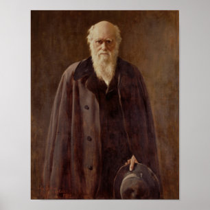 Poster Portrait de Charles Darwin 1883