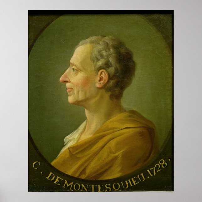 Poster Portrait de Charles de Montesquieu (Devant)