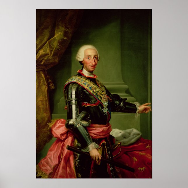 Poster Portrait de Charles III c.1761 (Devant)