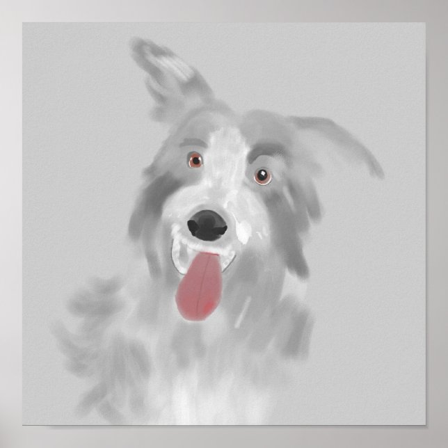 Poster portrait de chien (Devant)