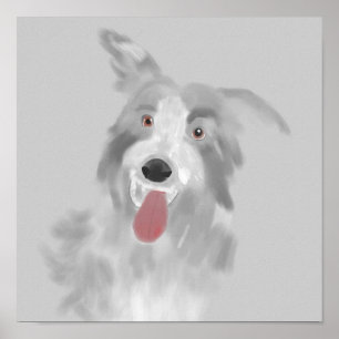 Poster portrait de chien de recouvrement