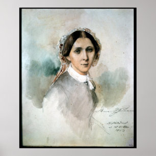 Poster Portrait de Clara Schumann 1853