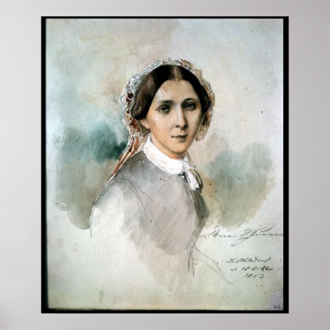 Poster Portrait de Clara Schumann 1853 (Devant)
