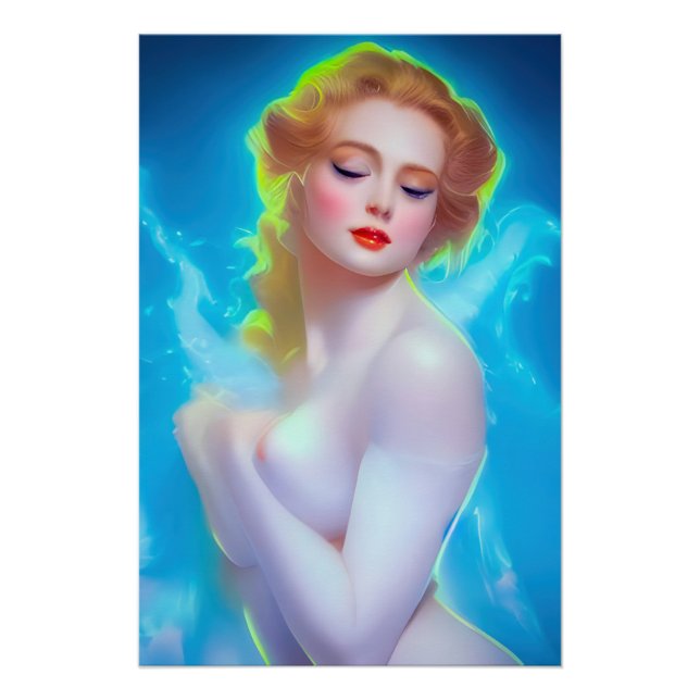 Poster Portrait de déesse Ethereal - Imaginaire Surreal (Devant)