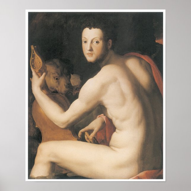 Poster Portrait de Duke Cosimo I de"medici comme Orphée (Devant)