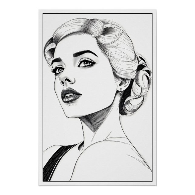 Poster Portrait de femme (Devant)