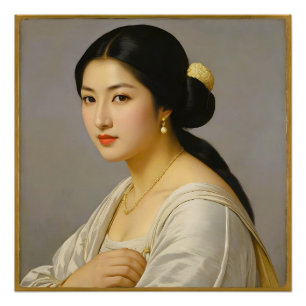 Poster Portrait de femme d'art fin "Yuki Mori"