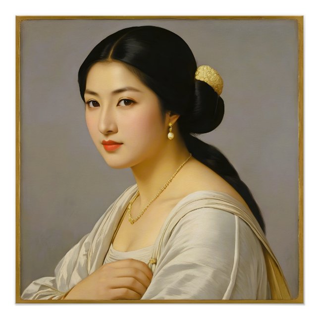 Poster Portrait de femme d'art fin "Yuki Mori" (Devant)