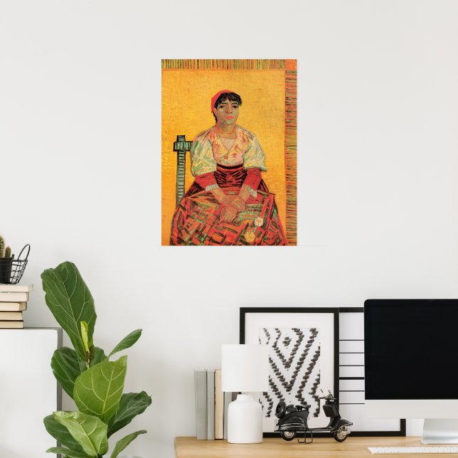 Poster Portrait de femme italienne par Vincent van Gogh (Bureau à domicile)