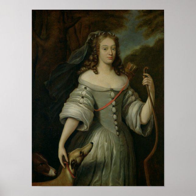 Poster Portrait de Francoise Louise de la Baume (Devant)