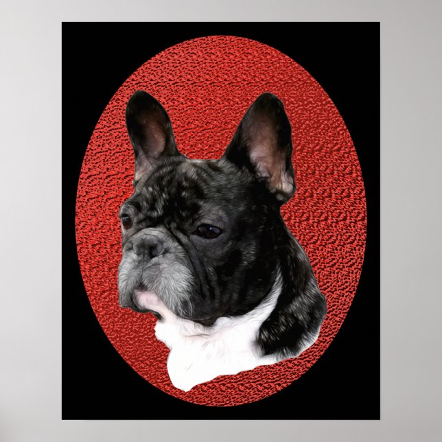 Poster Portrait de French Bulldog (Devant)