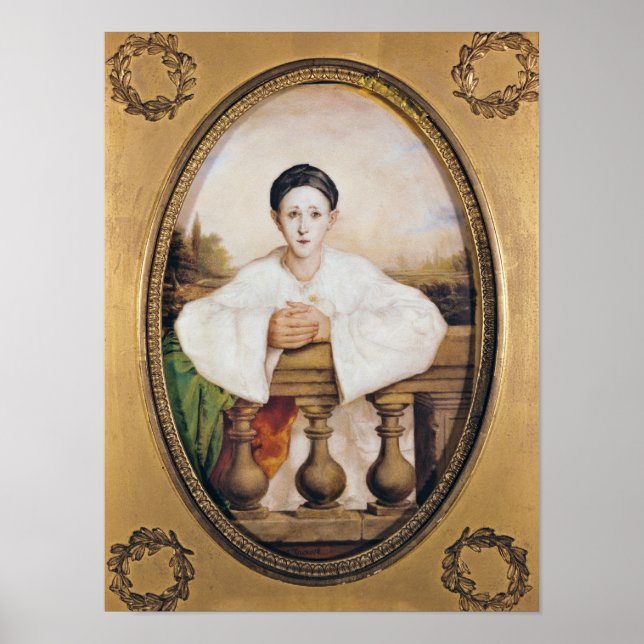 Poster Portrait de Gaspard Deburau sous le nom de Pierrot (Devant)