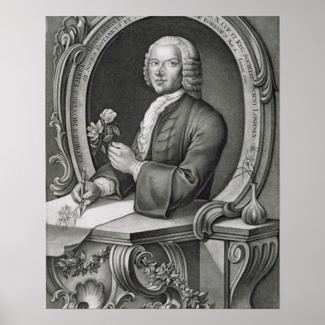 Poster Portrait de Georg Dionysius Ehret (1710-70) engrav (Devant)