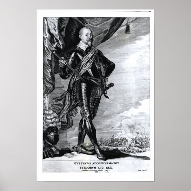 Poster Portrait de Gustavus Adolphus le Grand (Devant)